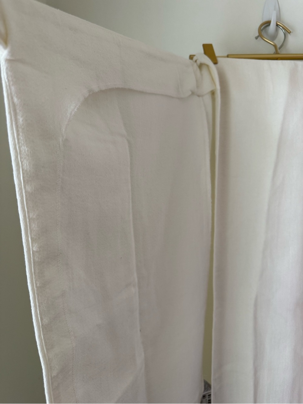 Mango Fringed Organic Cotton Wrap Skirt Cream Medium NEW - Picture 10 of 11